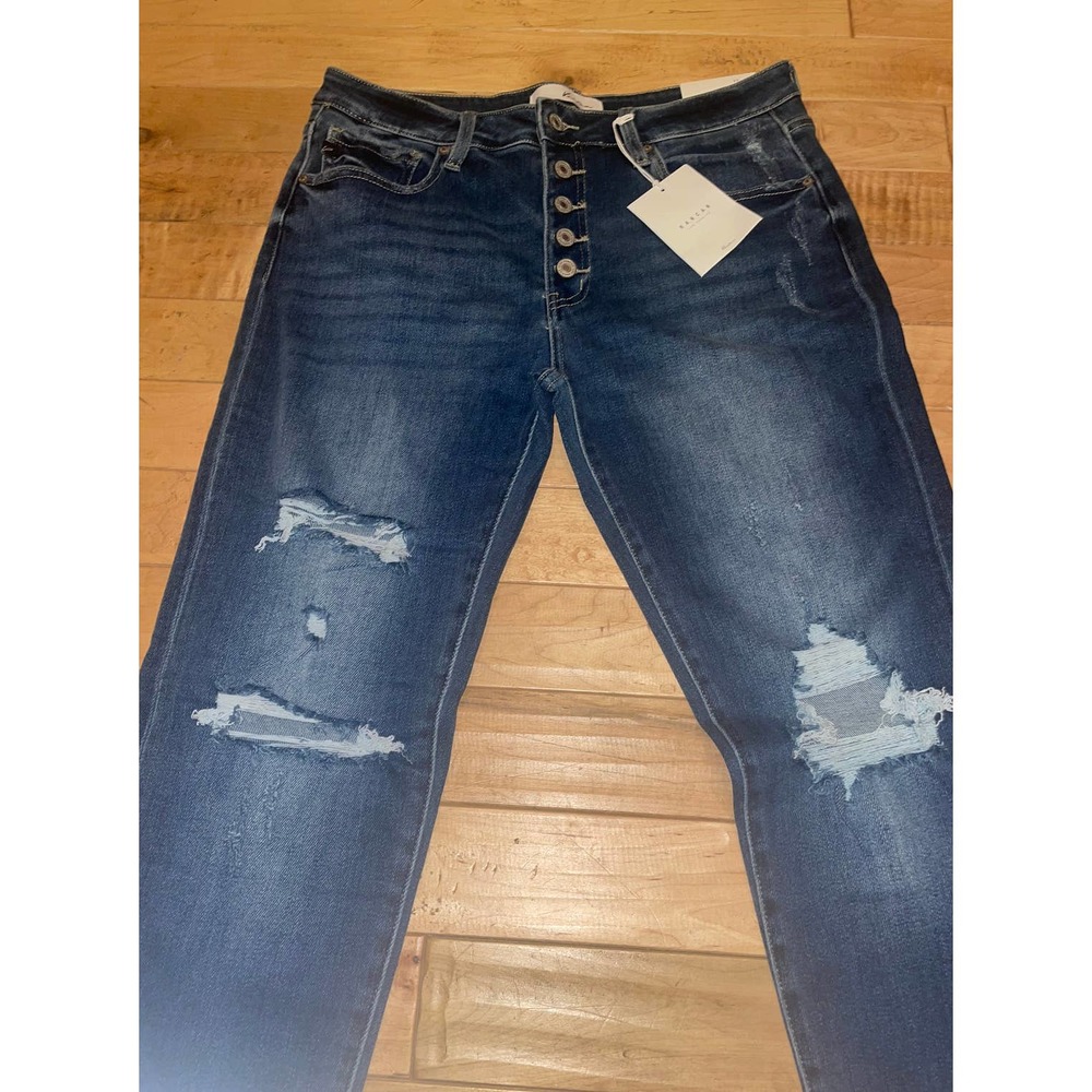 KanCan Button Relaxed Fit Jeans